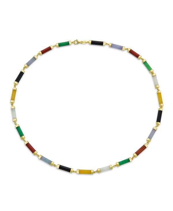 ブリング レディース アクセサリー ネックレス・チョーカー・ペンダントトップ レース Bling Jewelry Asian Style Multi-Color Jade & Onyx Pendant Necklace 14K Gold Plated 16-18 Inch Multi-color マルチカラー