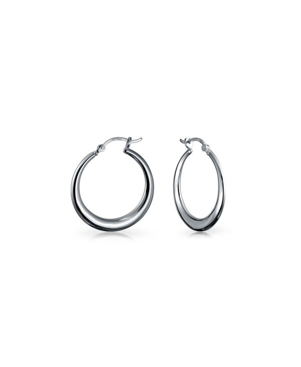 ブリング レディース アクセサリー ピアス・イヤリング Bling Jewelry Simple Plain Circle Crescentapered Tube Hollow Puff Tube Round Hoop Earringsterling Silver シルバー 15,315円