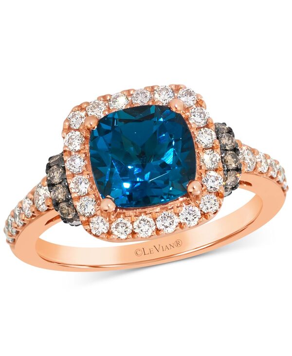 ル ヴァン レディース アクセサリー リング Le Vian London Blue Topaz (2-1/2 ct.w.) & Diamond (3/4 ct.w.) Statement Ring in 14k Rose Gold ゴールド