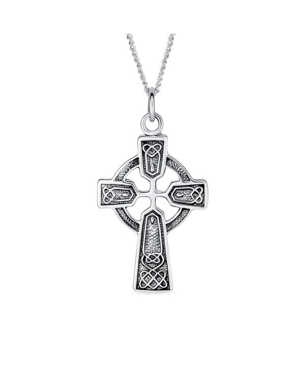 ブリング レディース アクセサリー ネックレス・チョーカー・ペンダントトップ レース Bling Jewelry Viking Love Knot Celticross Pendant Necklace Sterlingrey グレー