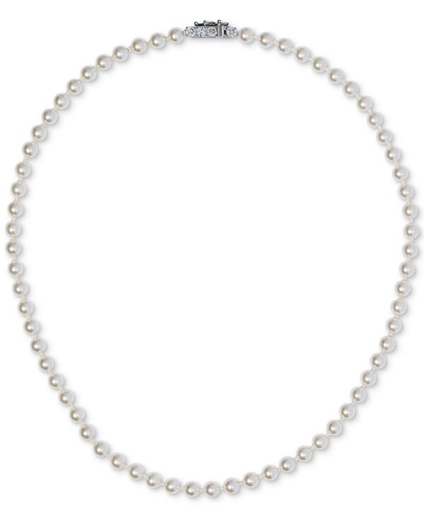 エリオット ダノリ レディース アクセサリー ネックレス・チョーカー・ペンダントトップ レース Eliot Danori Silver-Tone Imitation Pearl & Cubic Zirconia Clasp 16" Strand Collar Necklace Silver シルバー|ReVida 店