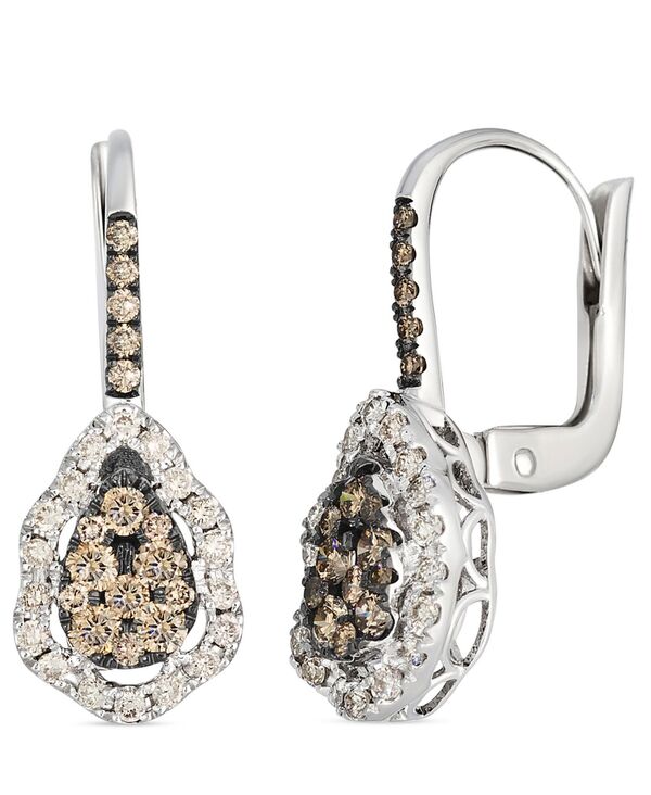 ル ヴァン レディース アクセサリー ピアス・イヤリング Le Vianude Diamond (0.26 ct.w.) and Chocolate Diamond ( 0.50 ct.w.) Earrings in 14K Vanilla White Gold ホワイト