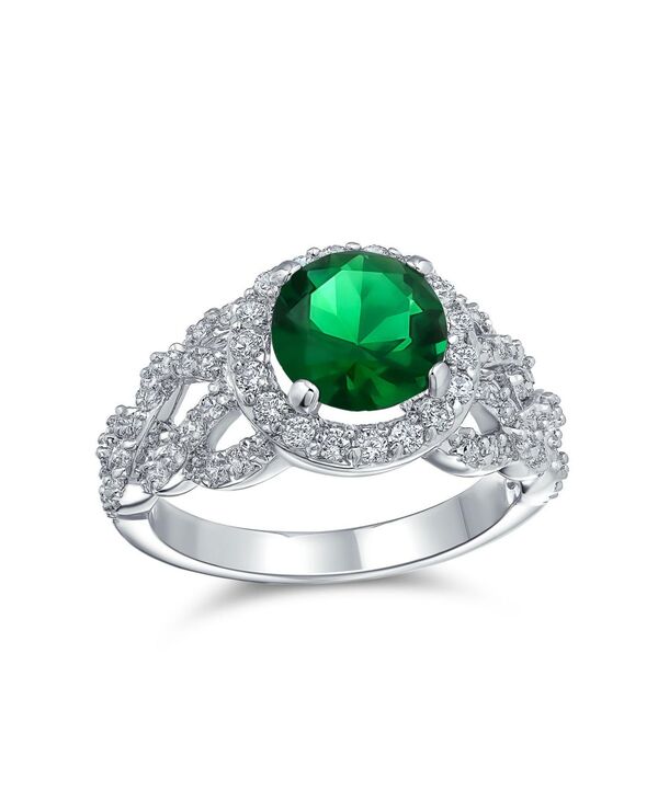 ブリング レディース アクセサリー Bling Jewelry Art Deco Style 3CT Round Emerald Green Cubic Zirconia Cocktail Statement Ring CZ Band Green グリーン 15,584円