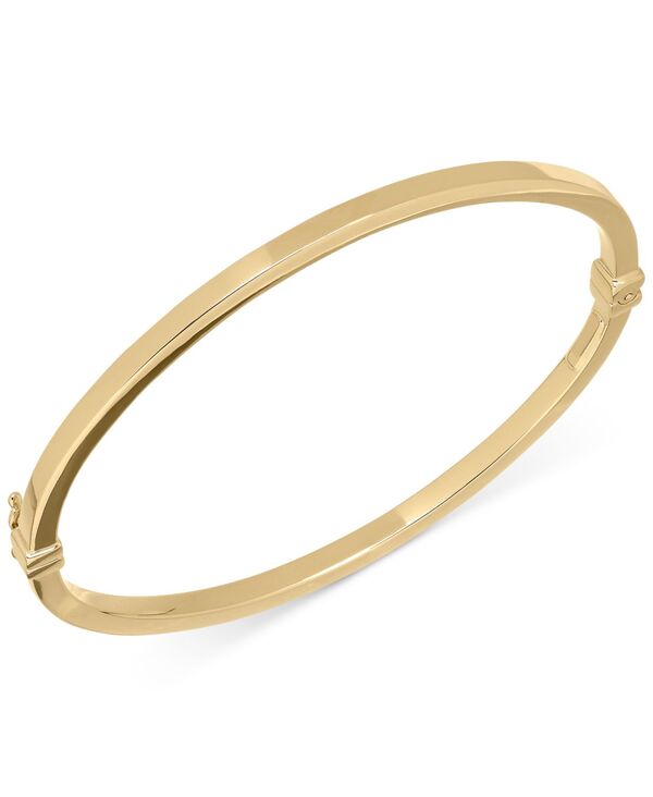 イタリアン ゴールド レディース アクセサリー ブレスレット・バングル・アンクレット Italian Gold Square Tube Hinge Bangle Bracelet in 14k Yellow Gold イエロー