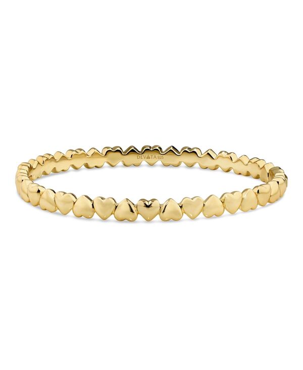 デヴァタ レディース アクセサリー ブレスレット・バングル・アンクレット DEVATA Sweet Heart Eternity Bangle Bracelet Plated Sterling Silver Size Medium Gold ゴールド