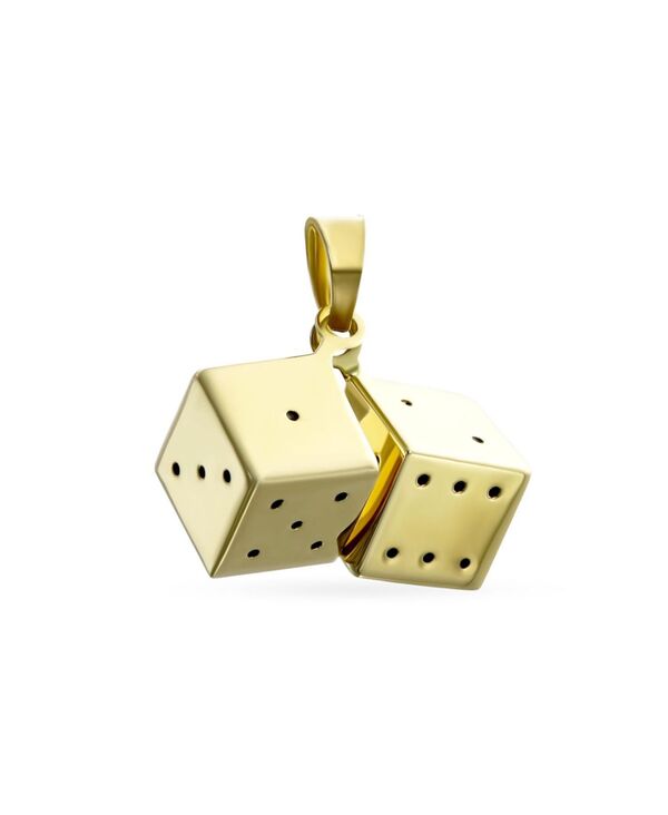ブリング レディース アクセサリー ネックレス・チョーカー・ペンダントトップ Bling Jewelry 14K Yellow Gold Lady Lucky Gamblers Dice Pendant Charm Gold ゴールド