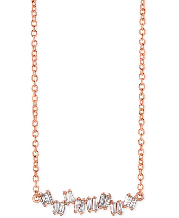 ル ヴァン レディース アクセサリー ネックレス・チョーカー・ペンダントトップ レース Le Vianude Diamond Baguette Cluster Statement Necklace (1/4 ct.w.) in 14k Rose Gold 18\