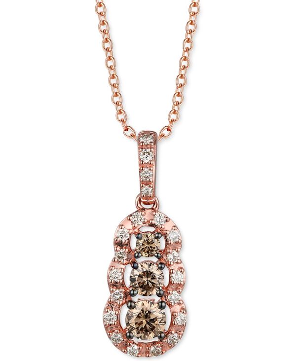 ル ヴァン レディース アクセサリー ネックレス・チョーカー・ペンダントトップ レース Le Vian Chocolate Diamond (3/8 ct.w.) & Nude Diamond (1/5 ct.w.) Graduated 18\