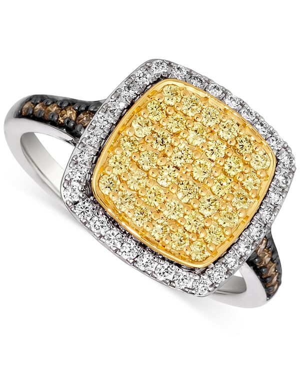 ル ヴァン レディース アクセサリー リング Le Vian Chocolatier Sunnyellow Diamond Vanilla Diamond & Chocolate Diamond Ring (5/8 ct.w.) in 14k Two-Tone 14K Two Tone Gold Ring ゴールド|ReVida 店