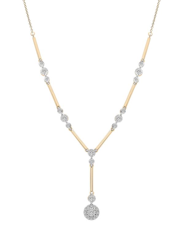 ラップド イン ラヴ レディース アクセサリー ネックレス・チョーカー・ペンダントトップ レース Wrapped in Love Diamond Station Lariat Necklace (1/2 ct.w.) in 14k Gold 15\