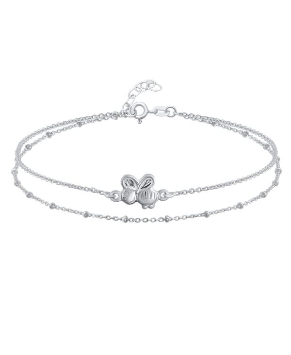 ブリング レディース アクセサリー ブレスレット・バングル・アンクレット アンクル Bling Jewelry Queen Bumble Bee Charm Anklet Ankle Bracelet Sterling Silver 9-10 Inch Silver シルバー