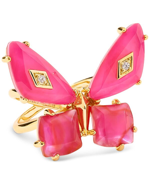 ケンドラスコット レディース アクセサリー リング Kendra Scott Gold-Tone Mother of Pearl & Abalone Bianca Butterfly Ringold Pink ピンク