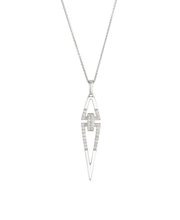 ル ヴァン レディース アクセサリー ネックレス・チョーカー・ペンダントトップ アシンメトリー レース Le Vian Vanilla Diamond (.34 ct.w.) Asymmetric Pendant Necklace in 14K Vanilla White Gold ホワイト