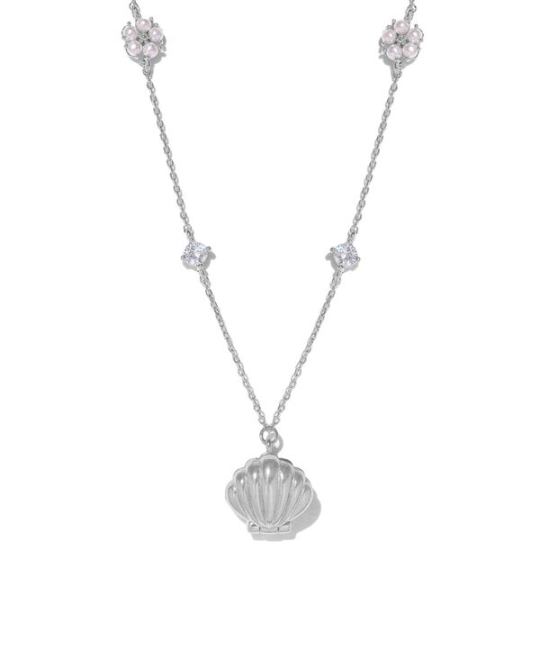 ガール ズクルー レディース アクセサリー ネックレス・チョーカー・ペンダントトップ レース Girls Crew Crystal Hidden Faux Pearl Shell Necklace Silver シルバー