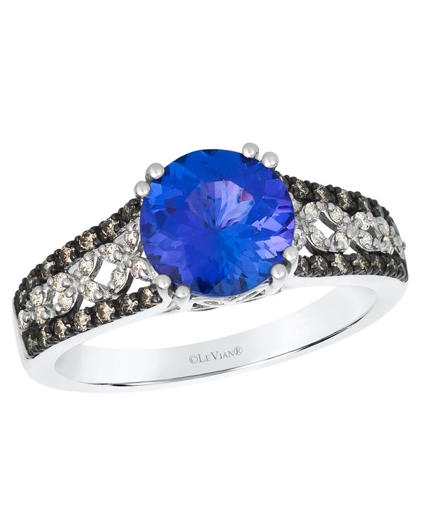 ル ヴァン レディース アクセサリー リング Le Vian Blue Tanzanite (1.90 ct.w.) Nude Diamond (.09 ct.w.) and Chocolate Diamond Ring (.15 ct.w.) in 14k Vanilla White Gold ホワイト