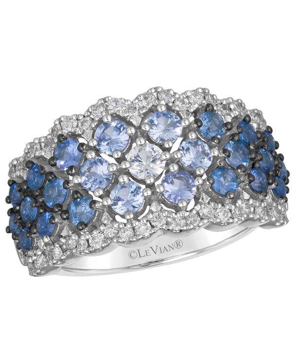 ル ヴァン レディース アクセサリー リング Le Vian Sapphire Ombre (1.21 ct.w.) White Sapphire (.10 ct.w.) and Vanilla Diamond Ring (.36 ct.w.) in 14k Vanilla White Gold ホワイト