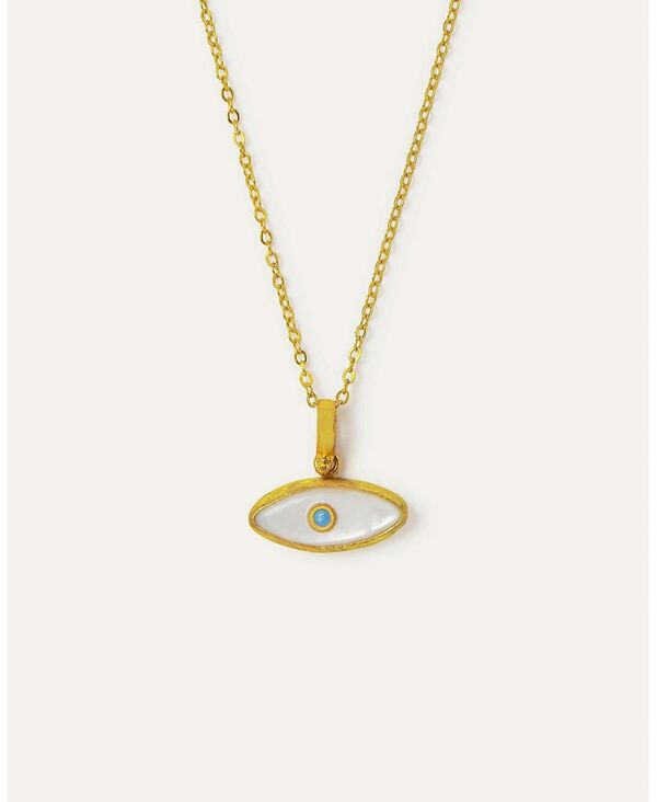 オットマンハンズ レディース アクセサリー ネックレス・チョーカー・ペンダントトップ レース Ottoman Hands Aretha Mother Of Pearl Eye Pendant Necklace Gold ゴールド|ReVida 店