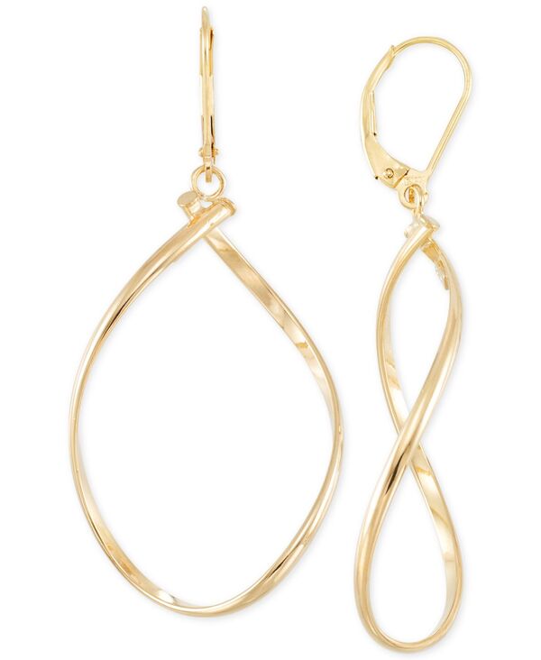 イタリアン ゴールド レディース アクセサリー ピアス・イヤリング Italian Gold Polished Twist Illusion Drop Earrings in 14k Yellow Gold イエロー