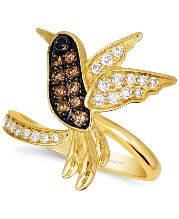 ル ヴァン レディース アクセサリー リング Le Vian Multicolor Diamond Bird Statement Ring (1/2 ct.w.) in 14k Honey Gold Ring ゴールド