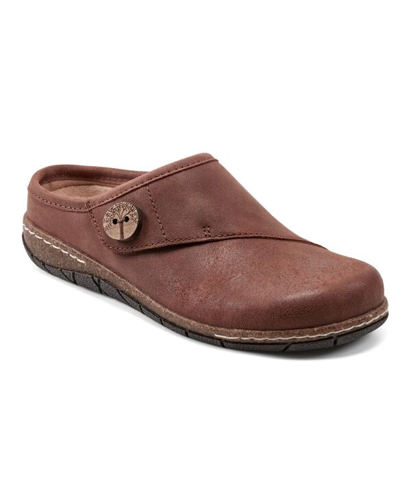 アース レディース シューズ サンダル Earth Women's Ezra Button Wrap Slip-On Clogs Cognac Leather