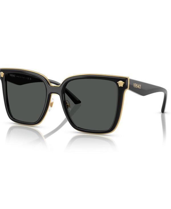 ヴェルサーチ レディース 付属物 サングラス・アイウェア Versace Women\u0027sunglasses VE2278D Black 黒いこと