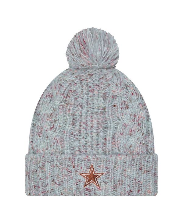 ニュー内鰓 レディース 付属品 鳥打ち帽 編み物 New Era Women\u0027s Blue Dallas Cowboys Trendy Tone Cuffed Knit Hat with Pom Blue 青色 帽子-バッグ・小物・ブランド雑貨