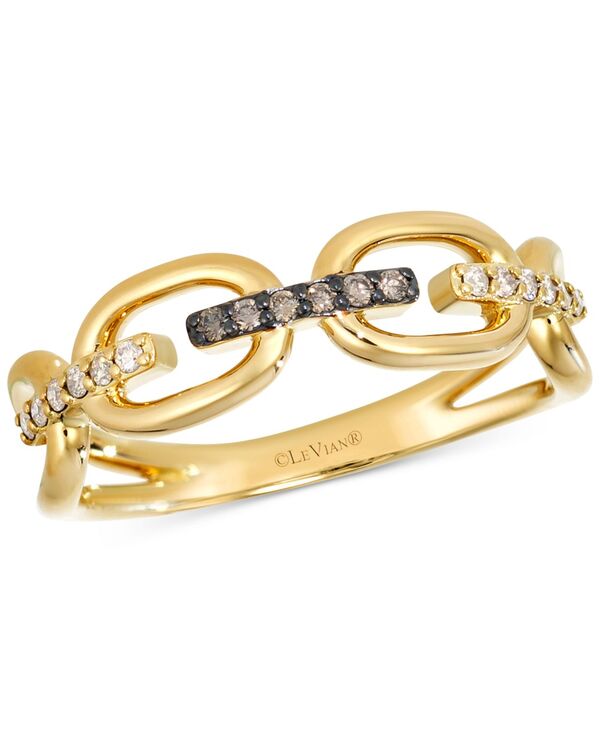 ル ヴァン レディース アクセサリー リング Le Vian Chocolate Diamond (1/20 ct.w.) & Nude Diamond (1/10 ct.w.) Statement Ring in 14k Yellow Gold イエロー