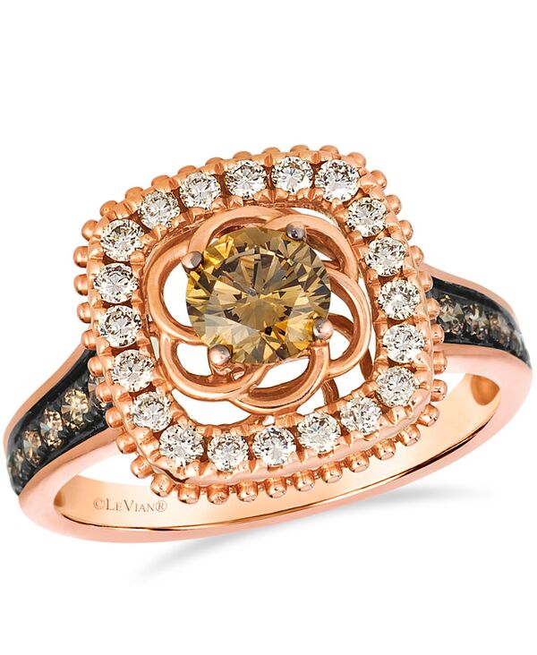 ル ヴァン レディース アクセサリー リング Le Vian Chocolate Diamond (0.69 ct.w.) and Nude Diamond (0.34 ct.w.) Ring in 14K Strawberry Rose Gold ゴールド