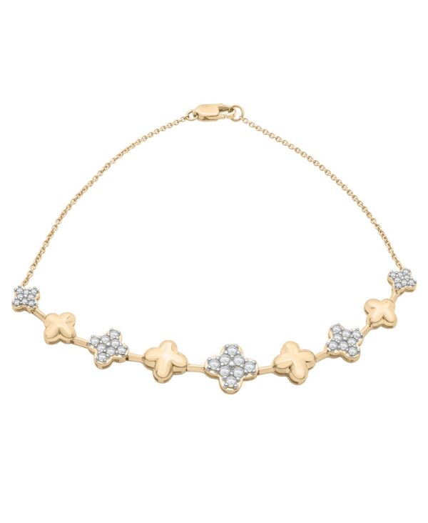 ラップド イン ラヴ レディース アクセサリー ブレスレット・バングル・アンクレット Wrapped in Love Diamond Clover Bracelet (1/2 ct.w.) in 14K Yellow Gold イエロー