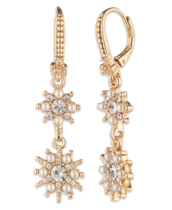 マルケッサ レディース アクセサリー ピアス・イヤリング Marchesa Glasstone and Imitation Pearl Star Double Drop Earrings White ホワイト