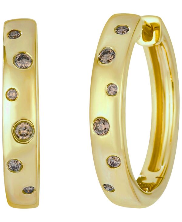 ル ヴァン レディース アクセサリー ピアス・イヤリング Le Vian Chocolate Diamond Hoop Earrings (0.154 ct.w.) in 14k Honeyellow Gold イエロー