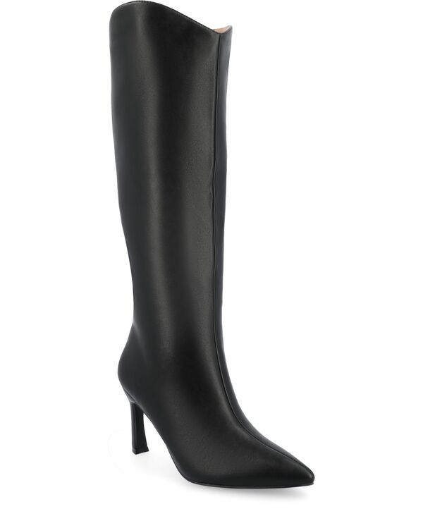ジュルネ コレクション レディース シューズ パンプス ブーツ Journee Collection Women's Rehela Pointed Toe Stiletto Regular and Wide Calf Knee High Dress Boots Black ブラック