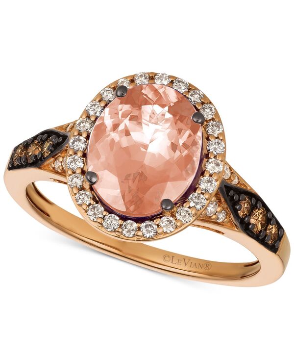 ル ヴァン レディース アクセサリー リング Le Vian Chocolatier Peach Morganite (1-3/4 ct.w.) & Diamond (3/8 ct.w.) Ring in 14k Rose Gold ゴールド