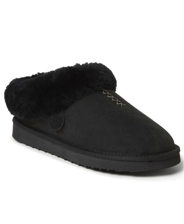 ディアフォームズ レディース シューズ サンダル Dearfoams Adelaide Genuine Shearling Clog Slipper Black ブラック|ReVida 店