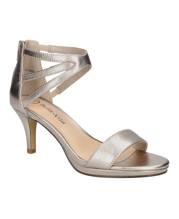 ベラヴィータ レディース シューズ サンダル 踵 Bella Vita Women\u0027s Everly Heeled Sandals Champagne Leather 三鞭酒