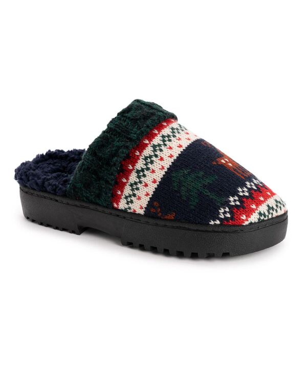 ムクルクス レディース シューズ サンダル MUK LUKS Women's Minette Slipper Navy fairisle ネイビー｜ReVida 店