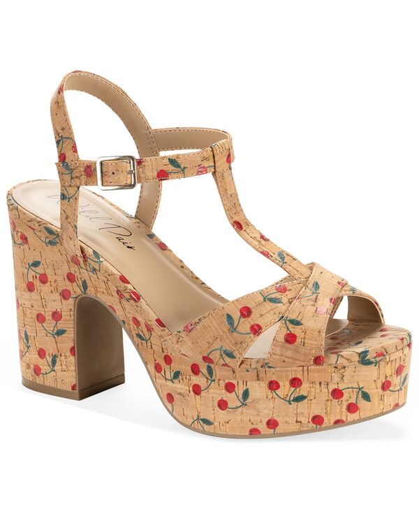 ワイルド 二人組 レディース シューズ サンダル プラットホーム 踵 Wild Pair Jillien Platform Higheel Dressandals Cherry Cork