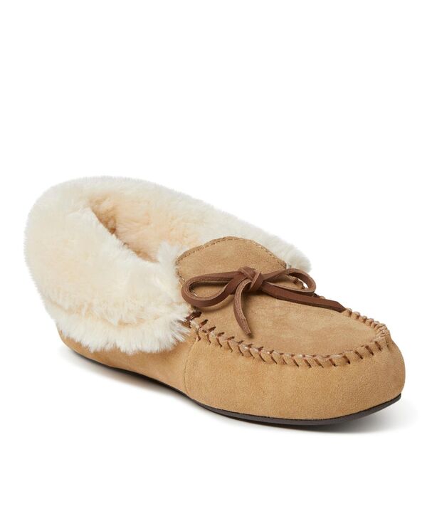 ディアフォームズ レディース シューズ サンダル スエード Dearfoams Women's Genuine Suede Fold Over Moccasin House Shoe Slipper Desert