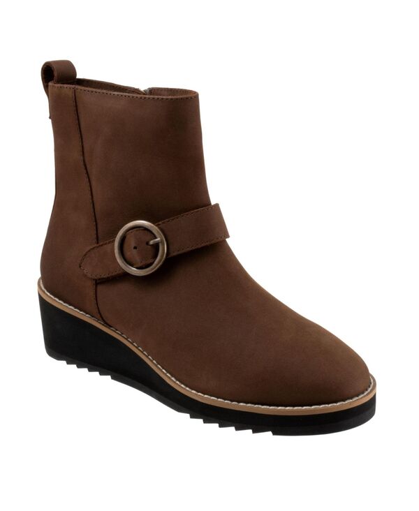 ソフトウォーク レディース シューズ ブーツ・レインブーツ SoftWalk Westland Boot Dark brownubuck ブラウン｜ReVida 店