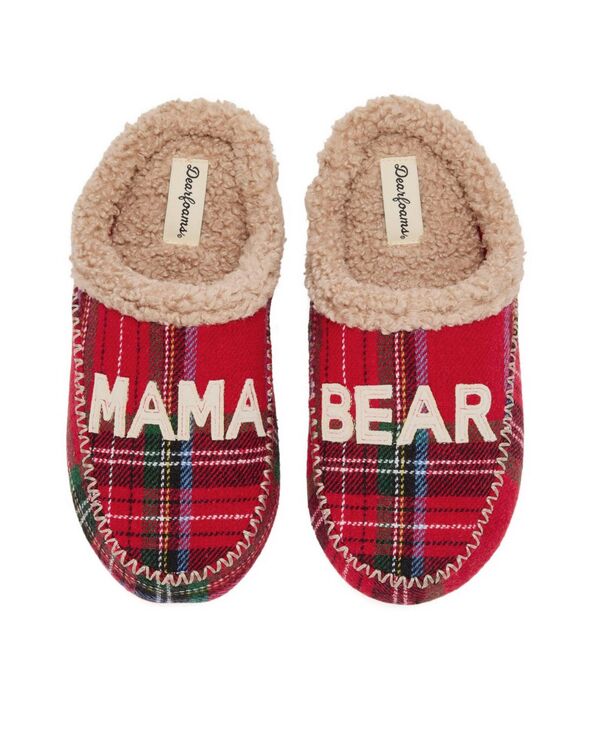ディアフォームズ レディース シューズ サンダル Dearfoams Women\'s Mama Bear Plaid Clog Slipper Plaid チェック