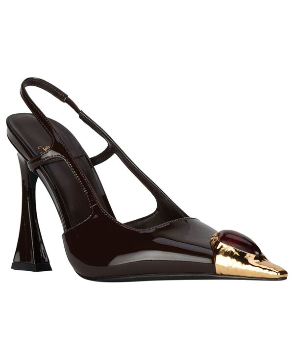 ジェフリー キャンベル レディース シューズ パンプス Jeffrey Campbell Women\u0027sorcerer Novelty Slingback Pumps Brown Patent/Gold Metallic 赤銅色