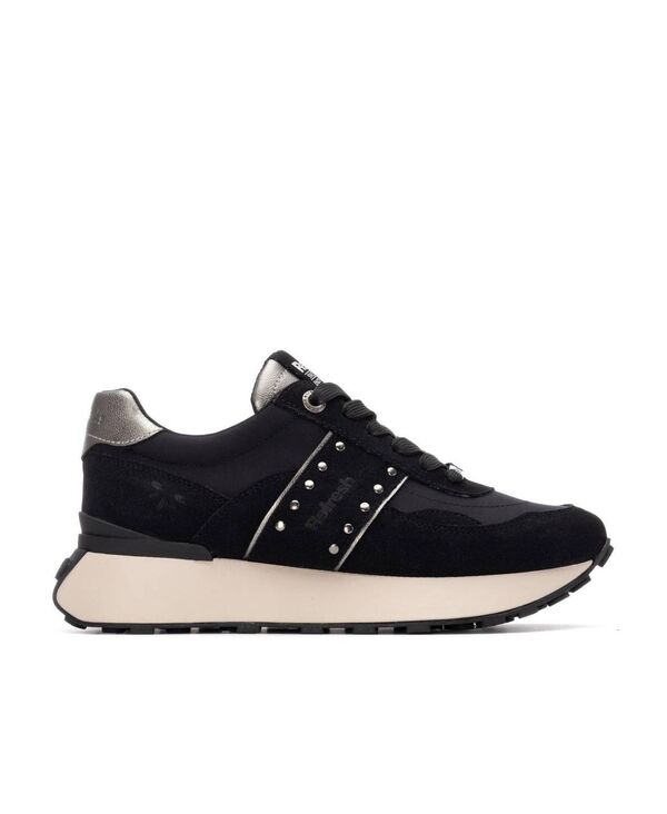 キシタイ レディース シューズ スニーカー プラットフォーム スエード XTI Women'suede Platform Sneakers Refresh Collection Black ブラック