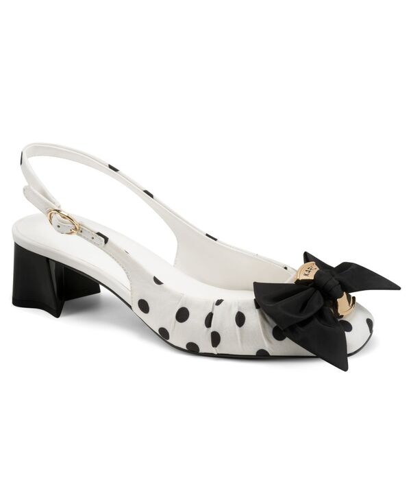 カール ラガーフェルド レディース シューズ パンプス KARLAGERFELD PARIS Women'sprouse Slingback Pumps White/Black ホワイト
