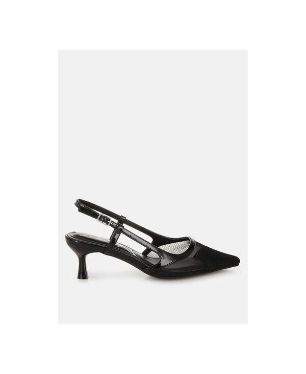 ロンドンラグ レディース シューズ サンダル ヒール London Rag Womens Florina Snip-Toe Slingback Heel Sandals Black ブラック