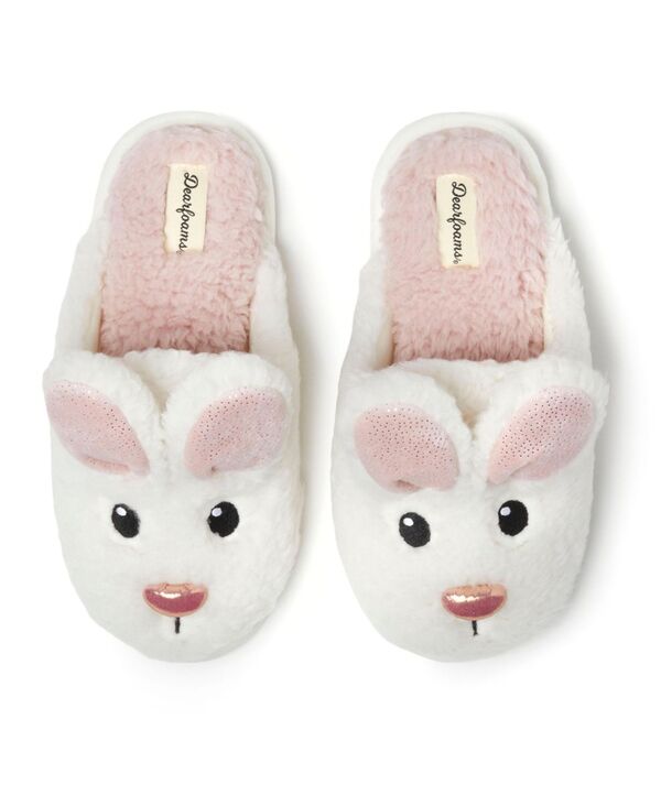 ディアフォームズ レディース シューズ サンダル Dearfoams Women'shay Novelty Easter Bunny Rabbit Scuff Slipper Muslin
