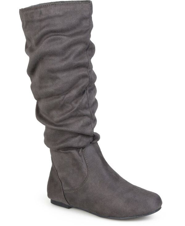 ジュルネ コレクション レディース シューズ ブーツ・レインブーツ Journee Collection Women's Rebecca Regular and Wide Calf Slouch Mid Shaft Boots Grey グレー