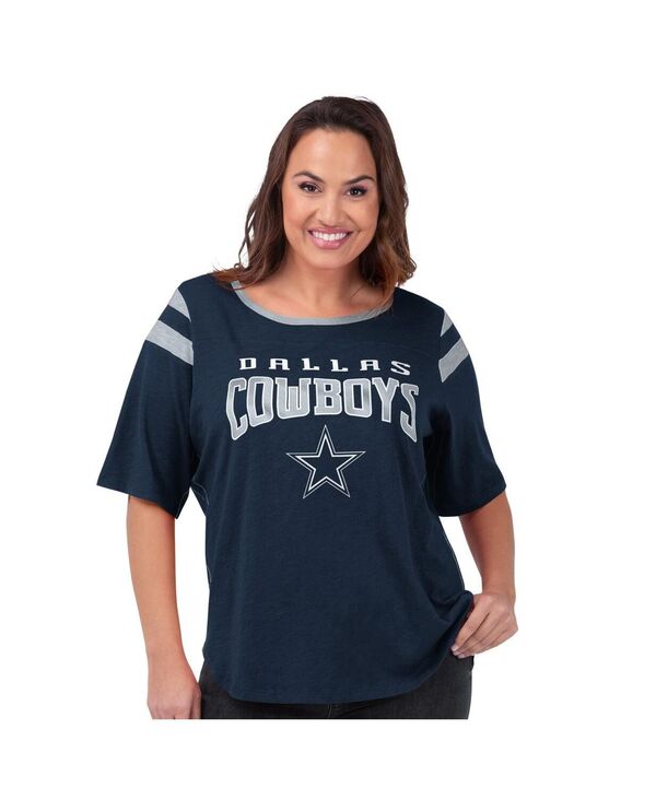 ジースリー フォーハー バイ カール バンクス レディース トップス Tシャツ プラスサイズ G-III 4Her by Carl Banks Women's Navy Dallas Cowboys Plusize Linebacker T-Shirt Navy ネイビー