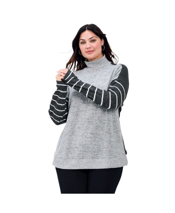 アベニュー レディース アウター ニット・セーター AVENUE Women's Theresa Splice Hacci Top Grey グレー 10,380円