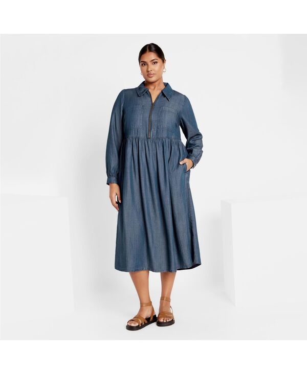 シティーシック レディース トップス ワンピース プラスサイズ CITY CHIC Plusize Brayden Dress Dark wash 18,186円