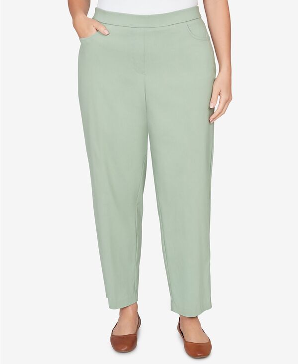 アルフレッド ダナー レディース ボトムス カジュアルパンツ プラスサイズ Alfredunner Plusize St. Augustine Tailored Stretch Comfort Waistband Front Pocket Pants Celery